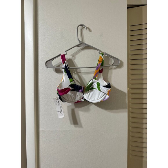 Anne Cole Floral Twist Bikini Top - Pink, Green, Yellow, Purple - Picture 4 of 7